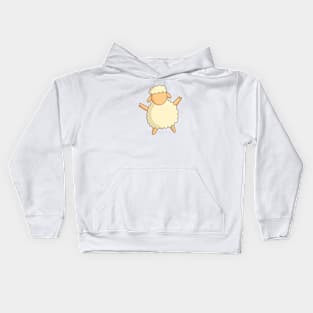 cute flat sheep character design Kids Hoodie